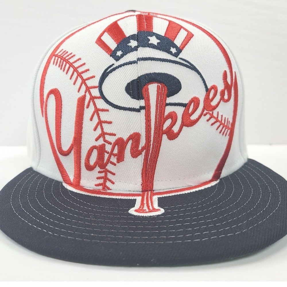 New York Yankees Snapback Hat White Navy Mens New Era 9FIFTY Baseball Team MLB